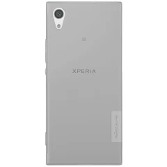 Sony Xperia XA1 чехол прозрачный серый TPU 