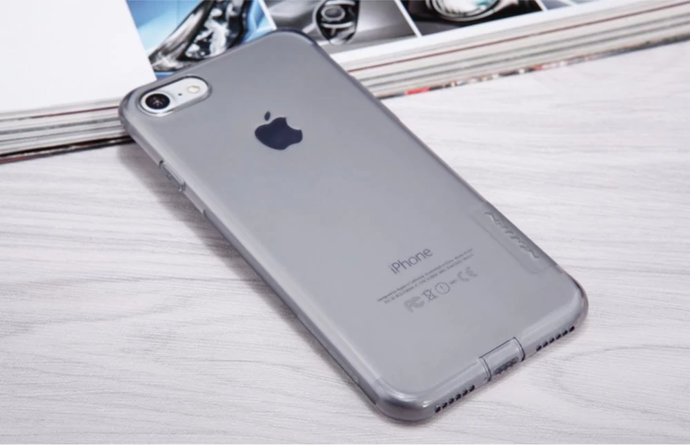 Apple iPhone 7 Plus dėklas skaidrus pilkas Nillkin TPU 