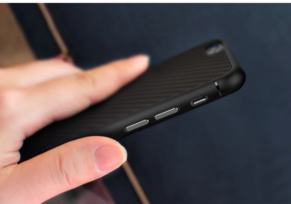 Apple iPhone 6 Plus skal svart Nillkin Synthetic Fiber 