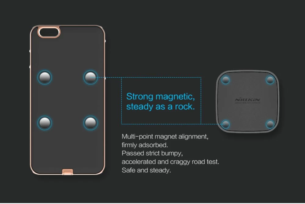 Apple iPhone 6 Plus suojakuori musta Nillkin N-JARL Wireless Charging Receiver 