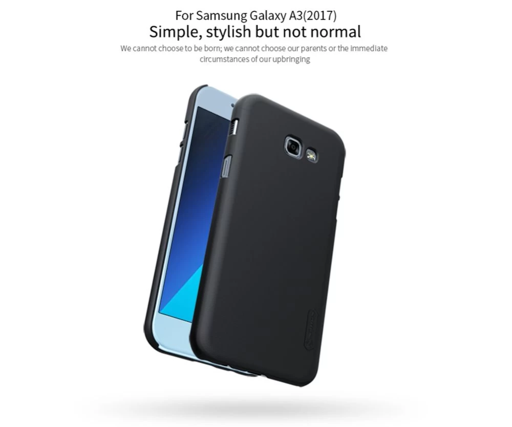 Samsung Galaxy A3 (2017) dėklas baltas Nillkin Super Frosted Shield 