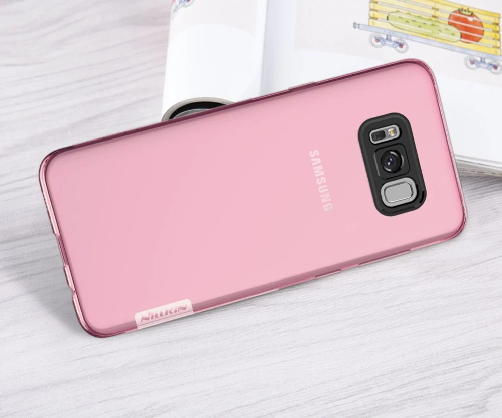 Samsung Galaxy S8 Plus dėklas skaidrus pilkas TPU 