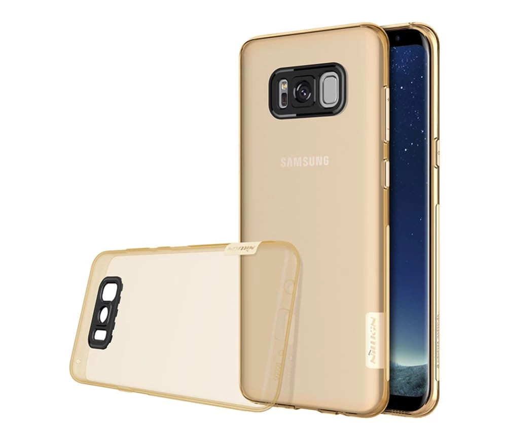 Samsung Galaxy S8 Plus vāciņš caurspīdīgs brūns TPU 
