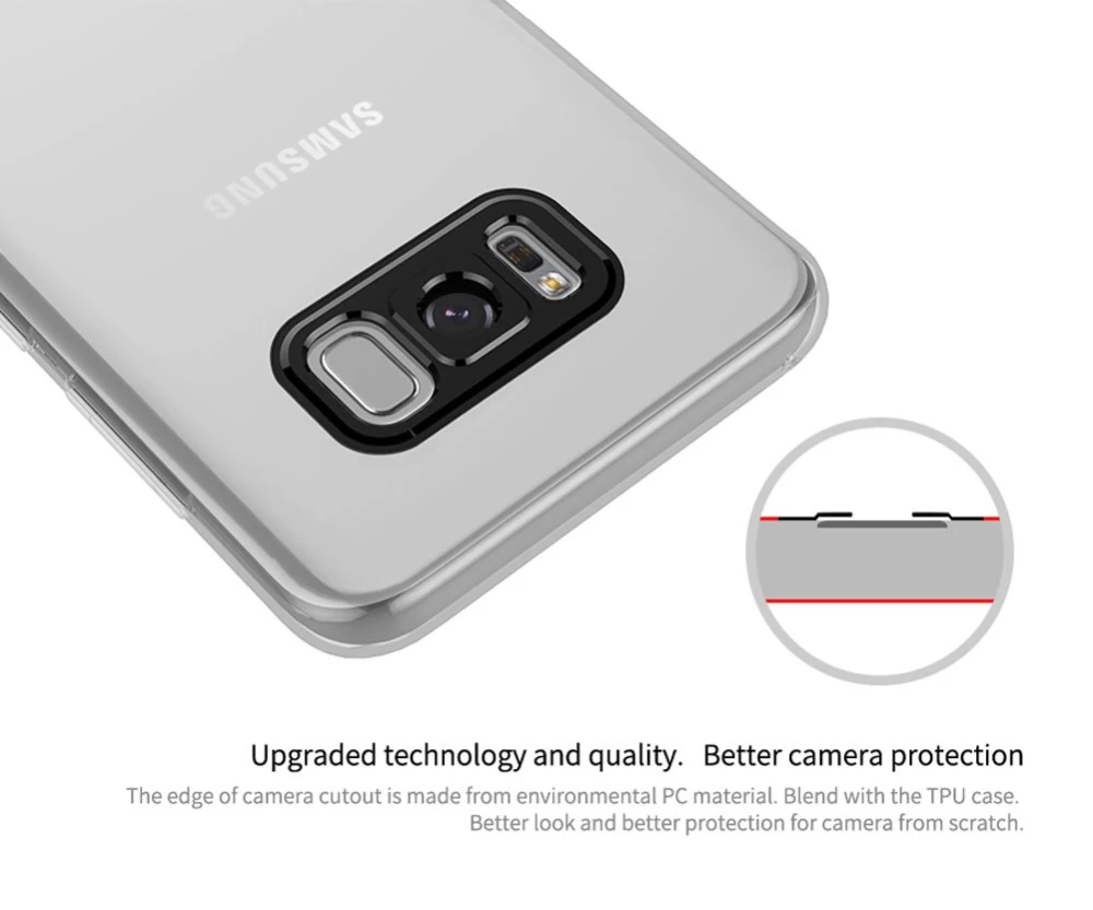 Samsung Galaxy S8 Plus ümbris läbipaistev-roosa TPU 