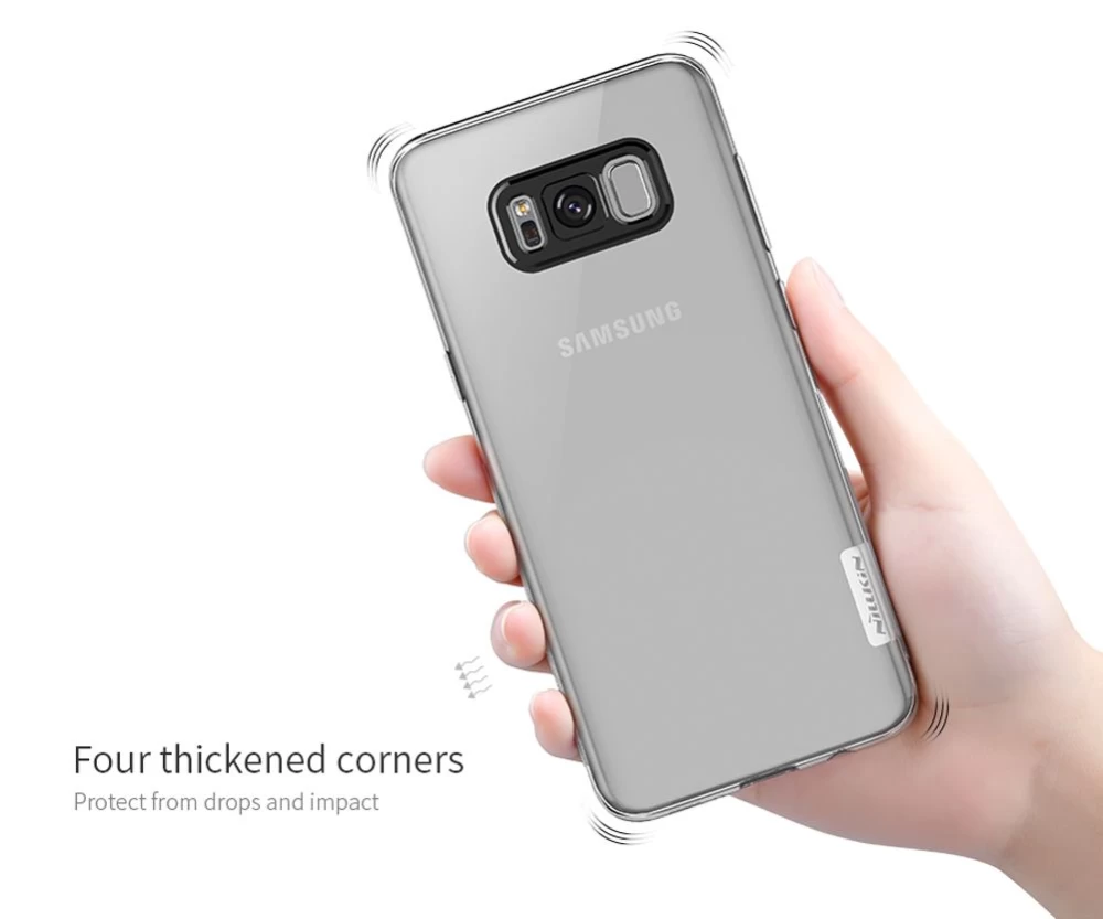 Samsung Galaxy S8 Plus vāciņš caurspīdīgs zils TPU 