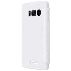 Samsung Galaxy S8 Plus kaaned valge Sparkle Leather 