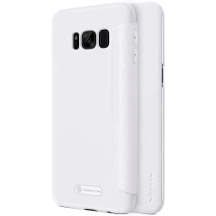 Samsung Galaxy S8 Plus suojakotelo valkoinen Sparkle Leather 