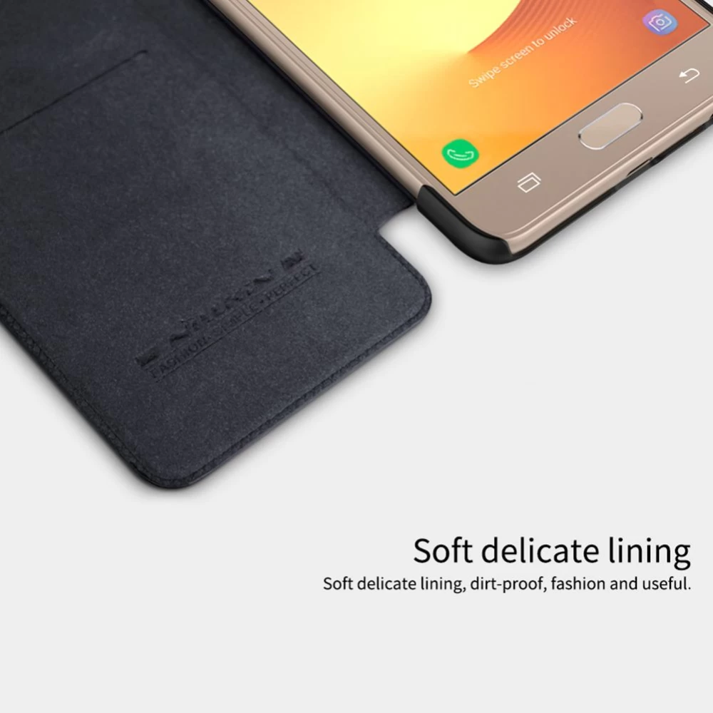 Samsung Galaxy J7 Max (2017) чехол коричневый Nillkin Qin Leather 
