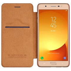 Samsung Galaxy J7 Max (2017) чехол коричневый Nillkin Qin Leather 