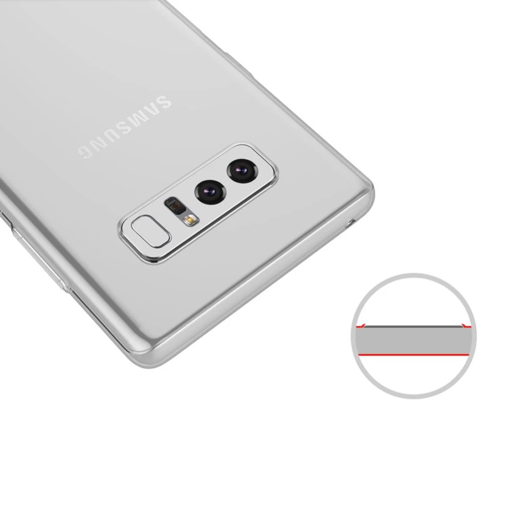 Samsung Galaxy Note 8 dėklas skaidrus mėlynas TPU 