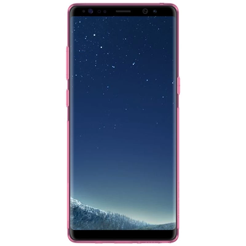 Samsung Galaxy Note 8 case transparent pink TPU