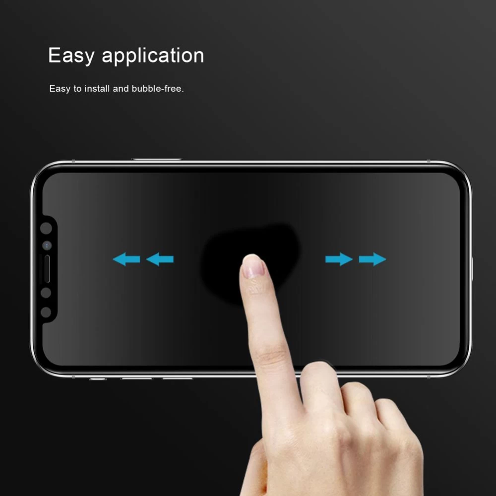 Apple iPhone X защитное стекло черный Nillkin 3D AP+MAX Tempered Glass