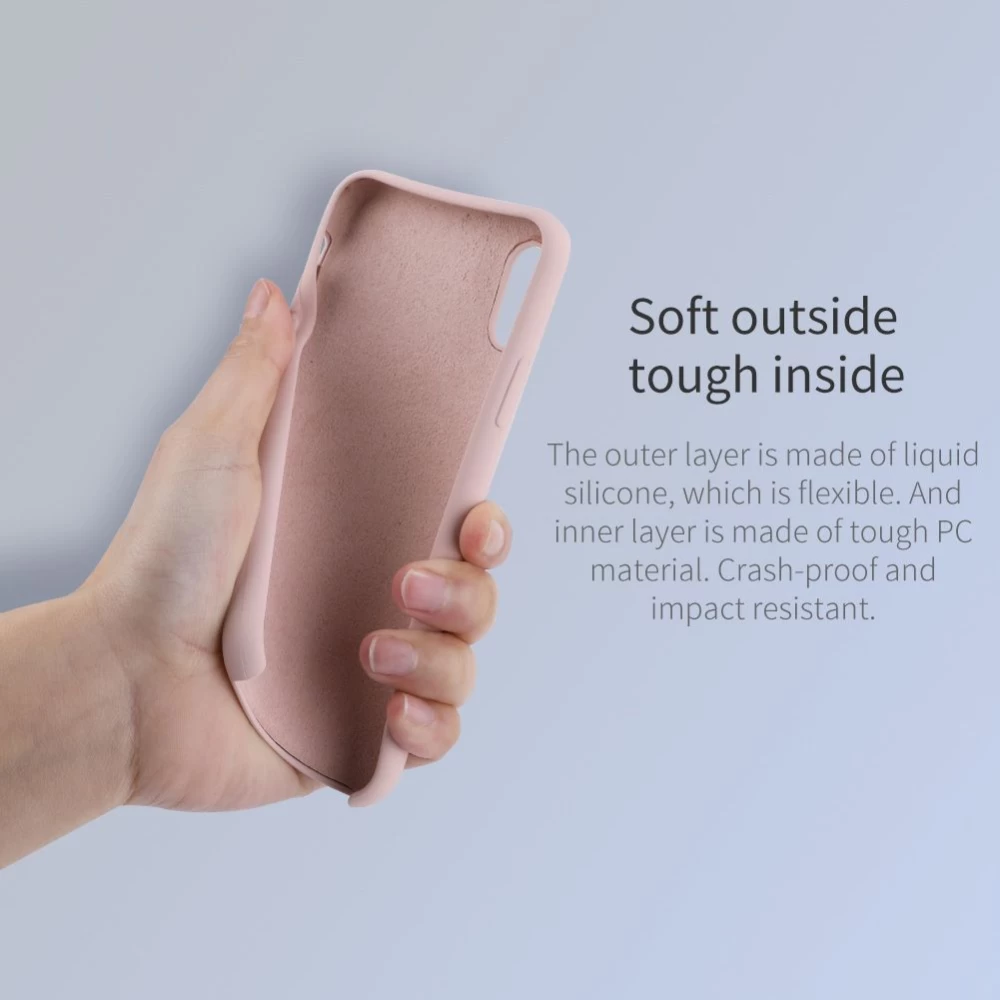 Apple iPhone X suojakuori pinkki Nillkin Flex II