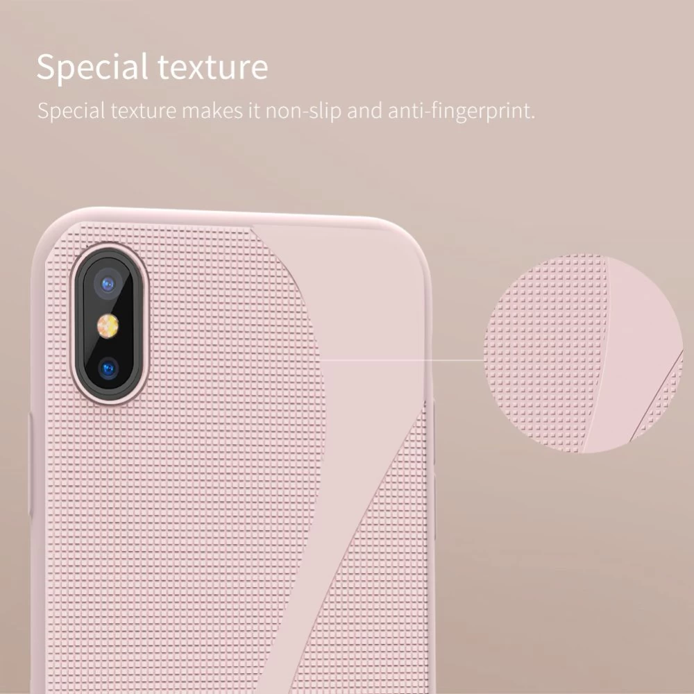 Apple iPhone X suojakuori pinkki Nillkin Flex II