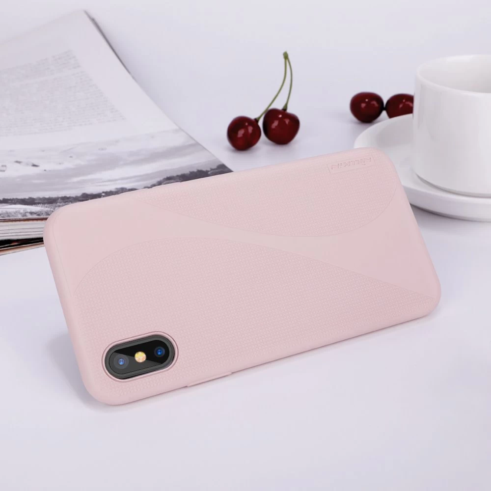 Apple iPhone X suojakuori pinkki Nillkin Flex II