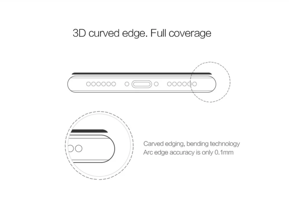 Apple iPhone 8 apsauginis stiklas baltas Nillkin 3D CP+MAX Tempered Glass