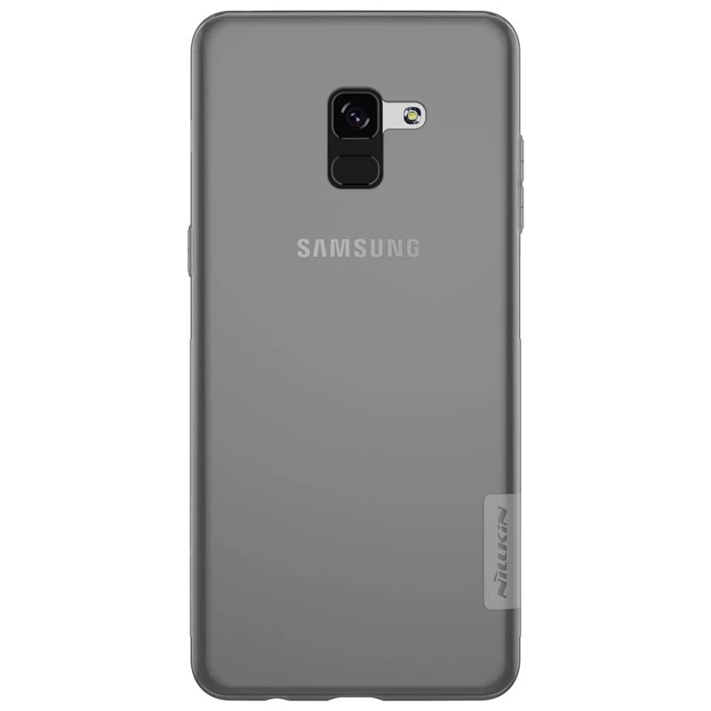Samsung Galaxy A8 Plus case transparent gray Nillkin TPU