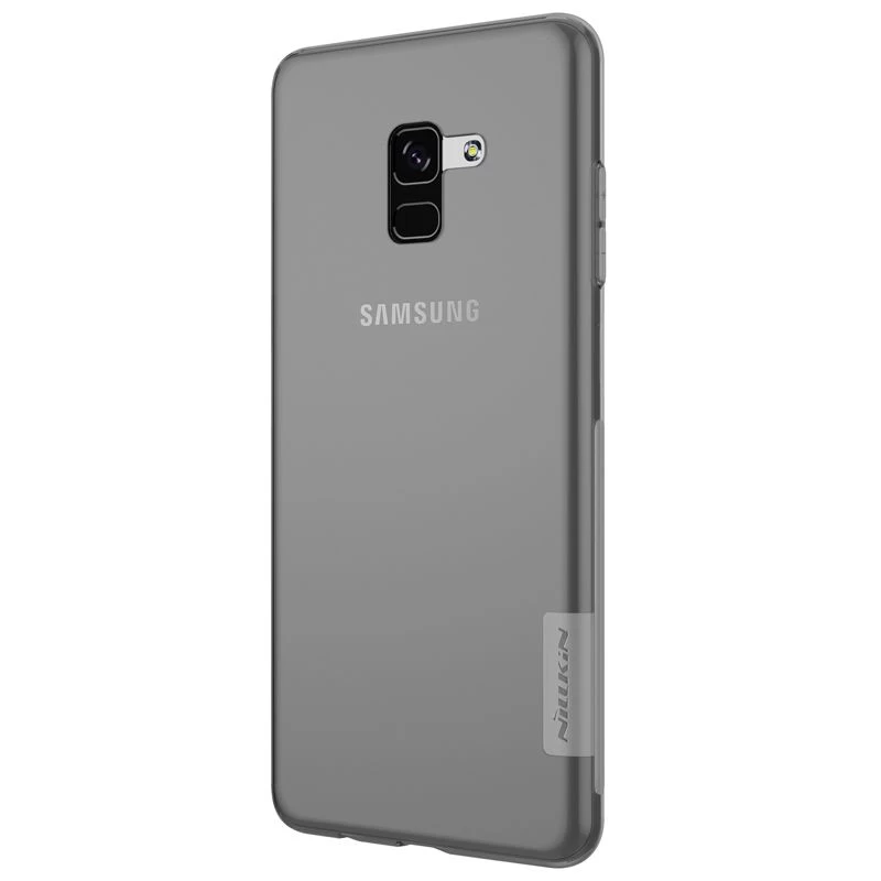 Samsung Galaxy A8 Plus case transparent gray Nillkin TPU