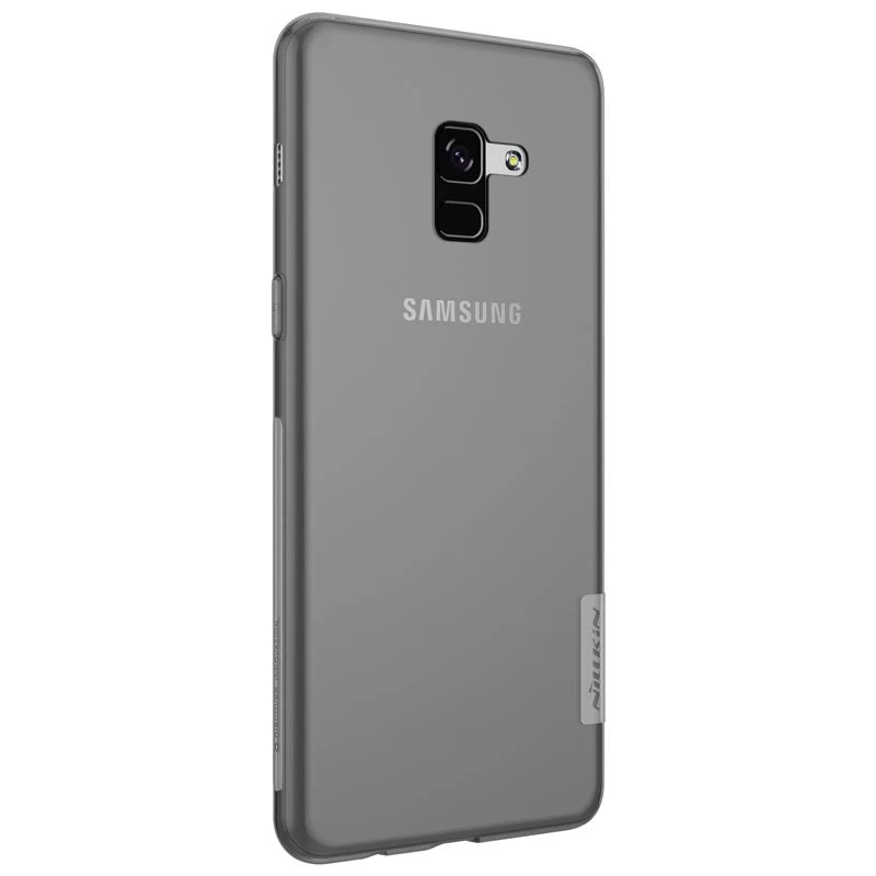 Samsung Galaxy A8 Plus case transparent gray Nillkin TPU