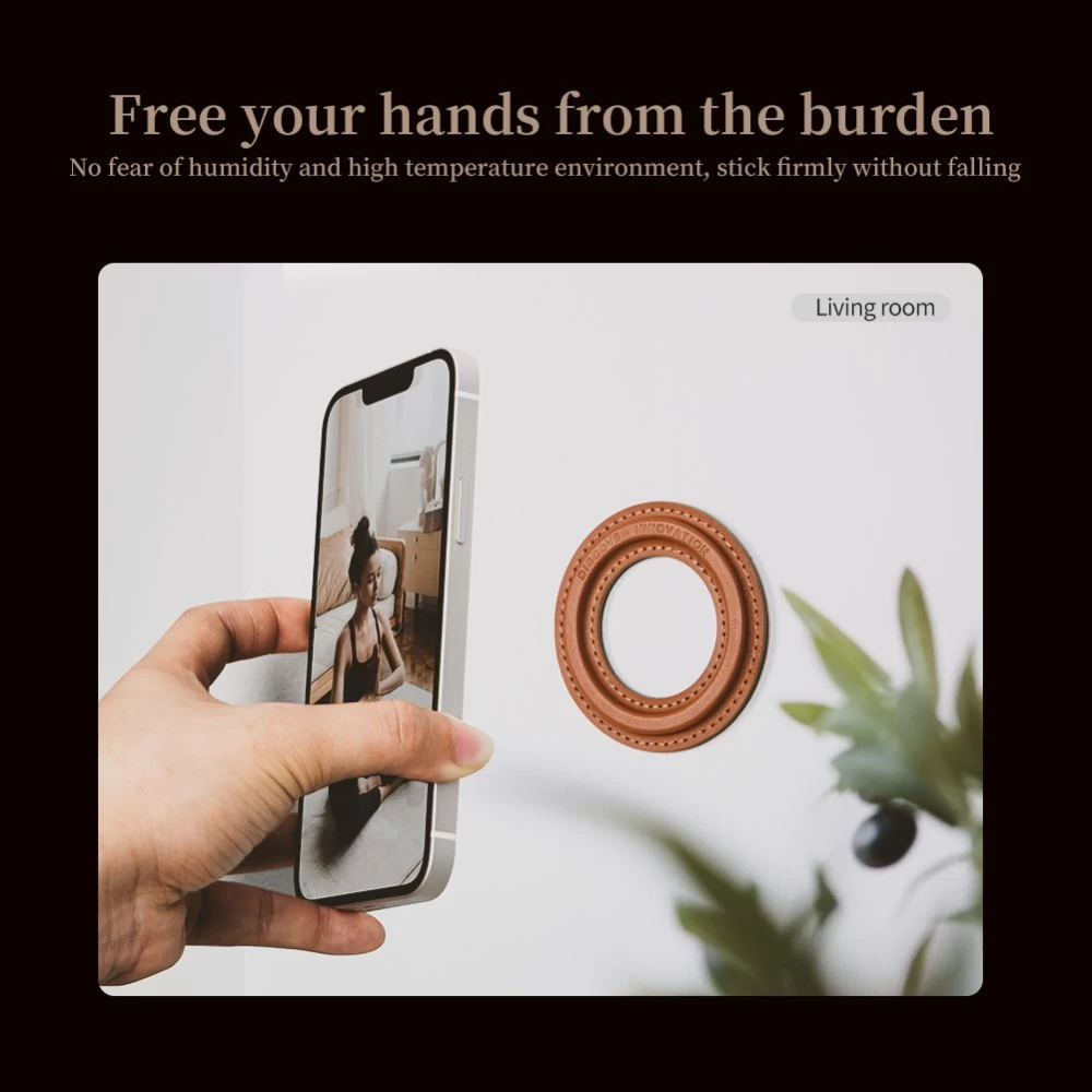 Tarvikud Magnetic Plate Nillkin SnapHold Sticker (Vegan Leather) (2-pack)  must