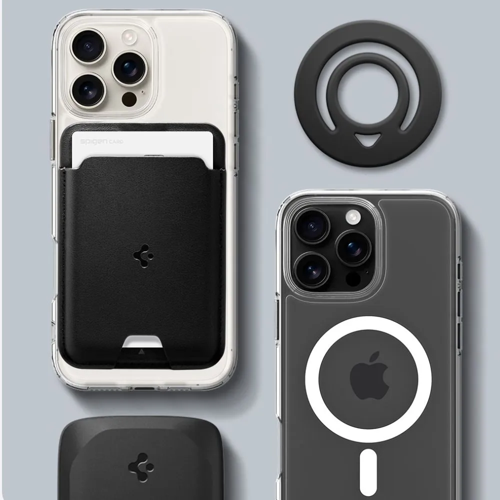 Accessories Magnetic Plate SPIGEN DUAL POP MAG MAGSAFE PHONE RING  black