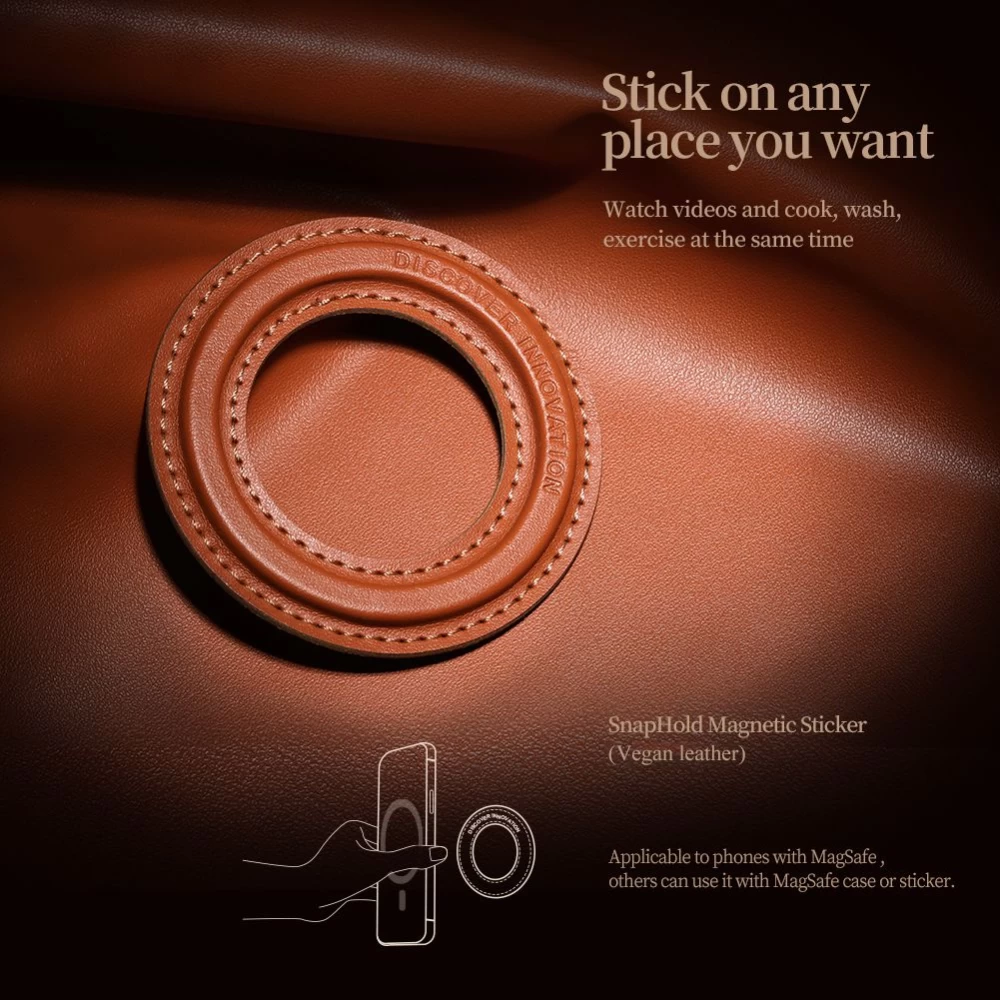 Tarvikud Magnetic Plate Nillkin SnapHold Sticker (Vegan Leather) (2-pack)  hall