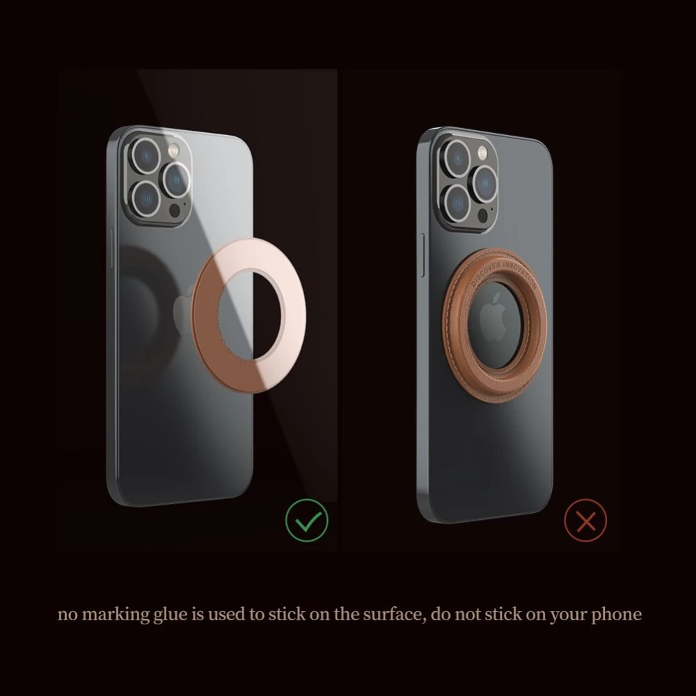 Tarvikud Magnetic Plate Nillkin SnapHold Sticker (Vegan Leather) (2-pack)  roheline