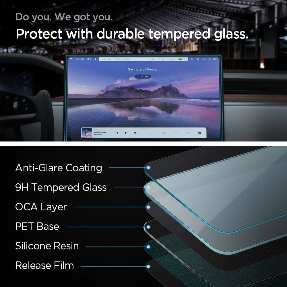Tarvikud Other kaitseklaas  SPIGEN GLAS.TR ”EZ FIT” TESLA MODEL X 2022 / S 2021