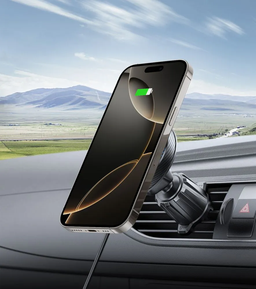 Aксессуары Other TECH-PROTECT MM15W-V4 MAGNETIC MAGSAFE DASHBOARD & VENT CAR MOUNT WIRELESS CHARGER 15W  черный