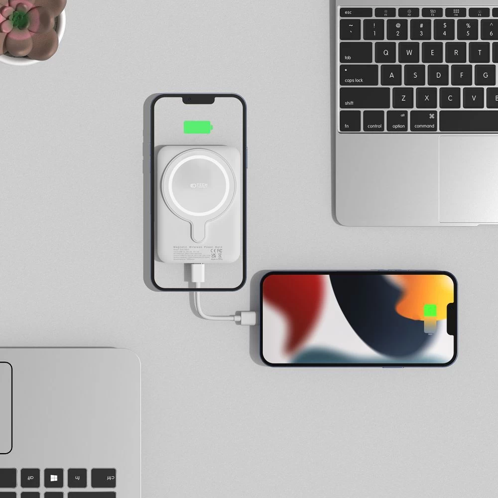Priedai Other TECH-PROTECT PB10 Lifemag Magsafe Power Bank 5000MAH  baltas