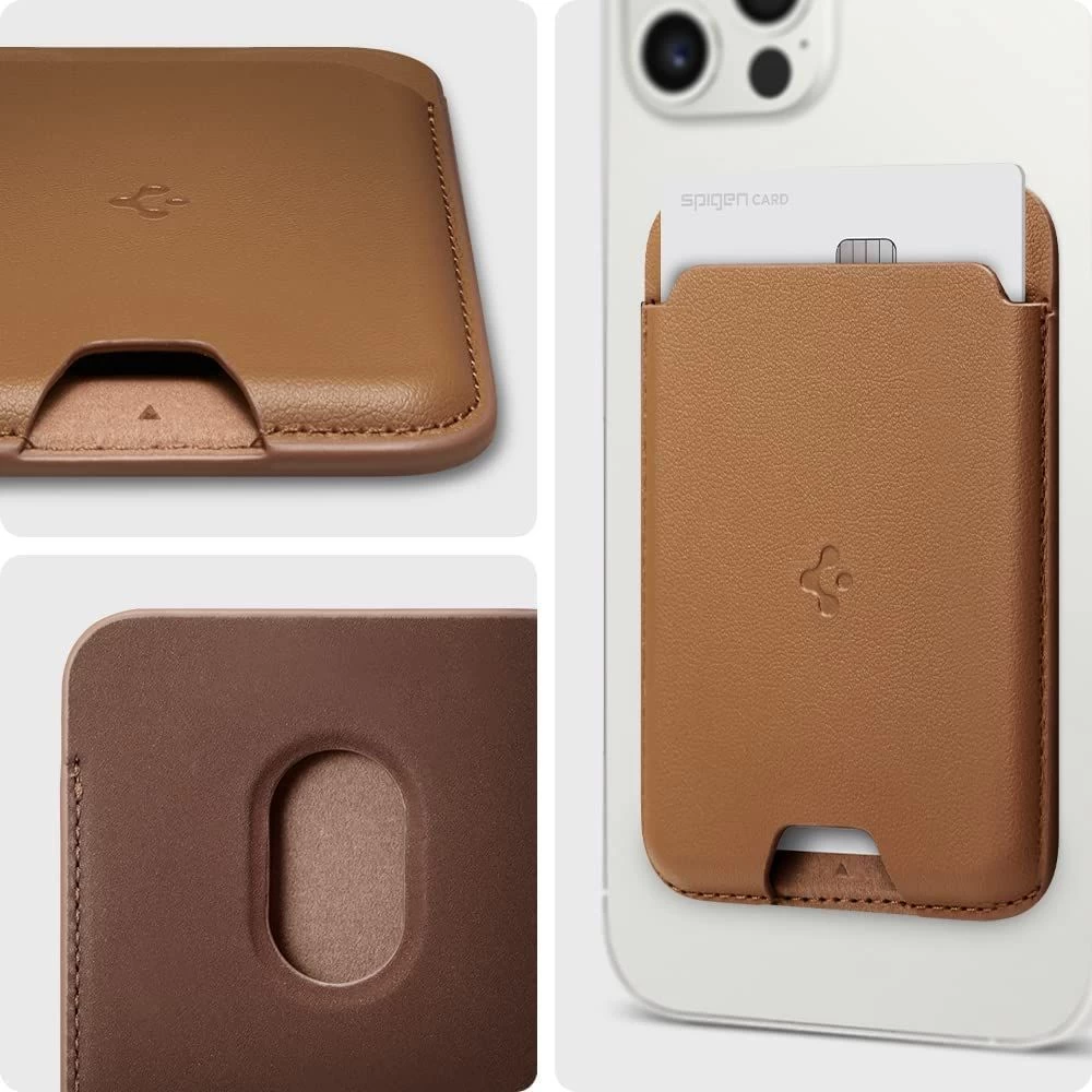 Aксессуары Other SPIGEN VALENTINUS MAGSAFE UNIVERSAL MAGNETIC CARD HOLDER  коричневый