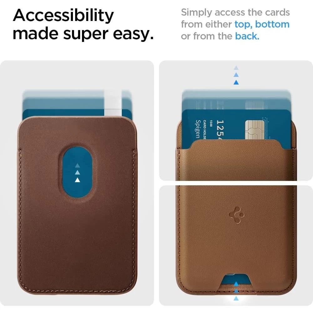 Aксессуары Other SPIGEN VALENTINUS MAGSAFE UNIVERSAL MAGNETIC CARD HOLDER  коричневый