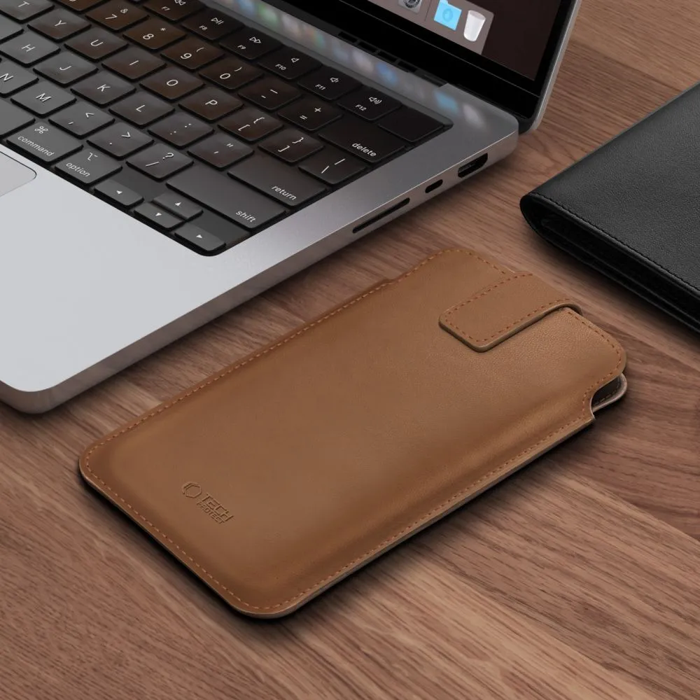 Priedai Other telefono dėklas rudas TECH-PROTECT SM65 UNIVERSAL PHONE POUCH 6.0-6.9 INCH