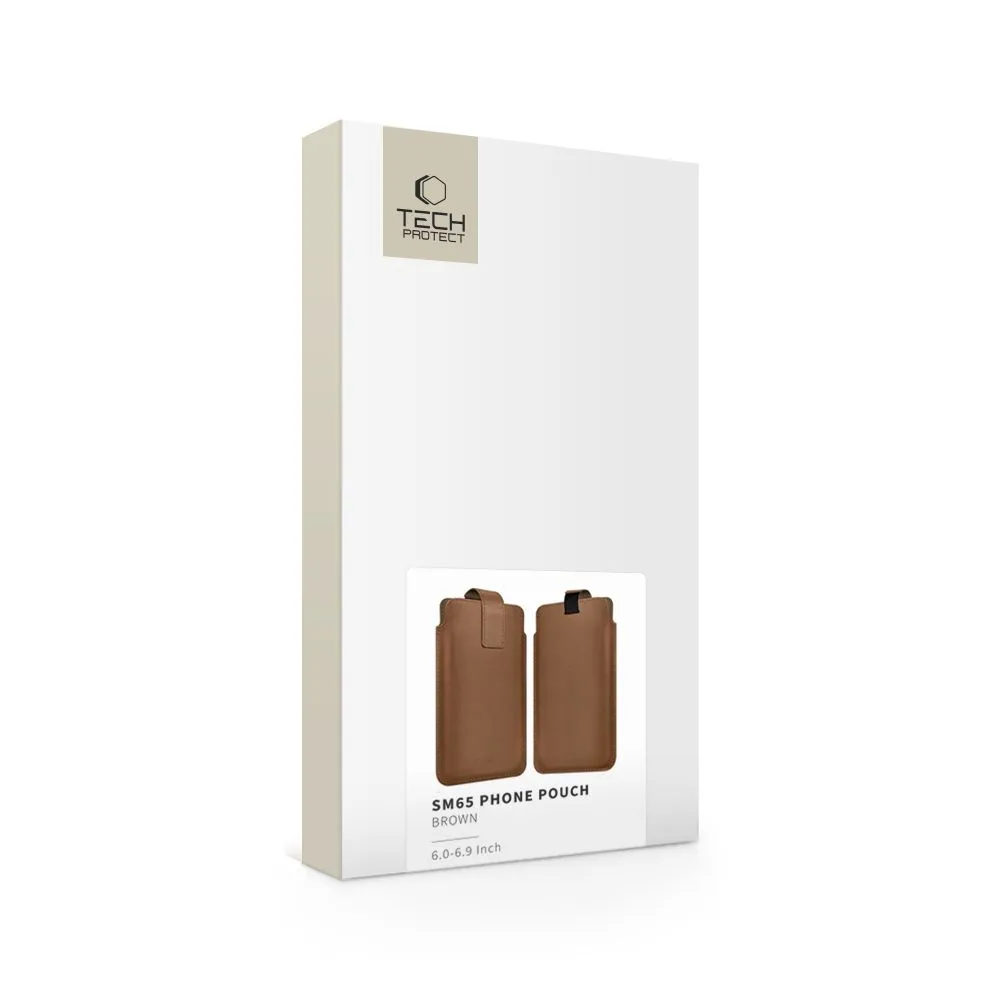Priedai Other telefono dėklas rudas TECH-PROTECT SM65 UNIVERSAL PHONE POUCH 6.0-6.9 INCH