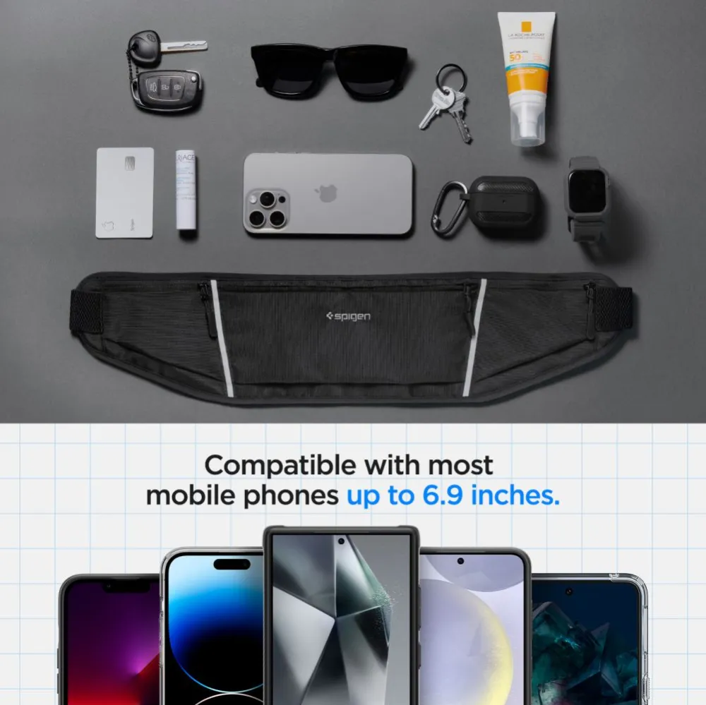 Tarvikud Other telefoni ümbris must SPIGEN A710 DYNAMIC SHIELD WAIST BAG