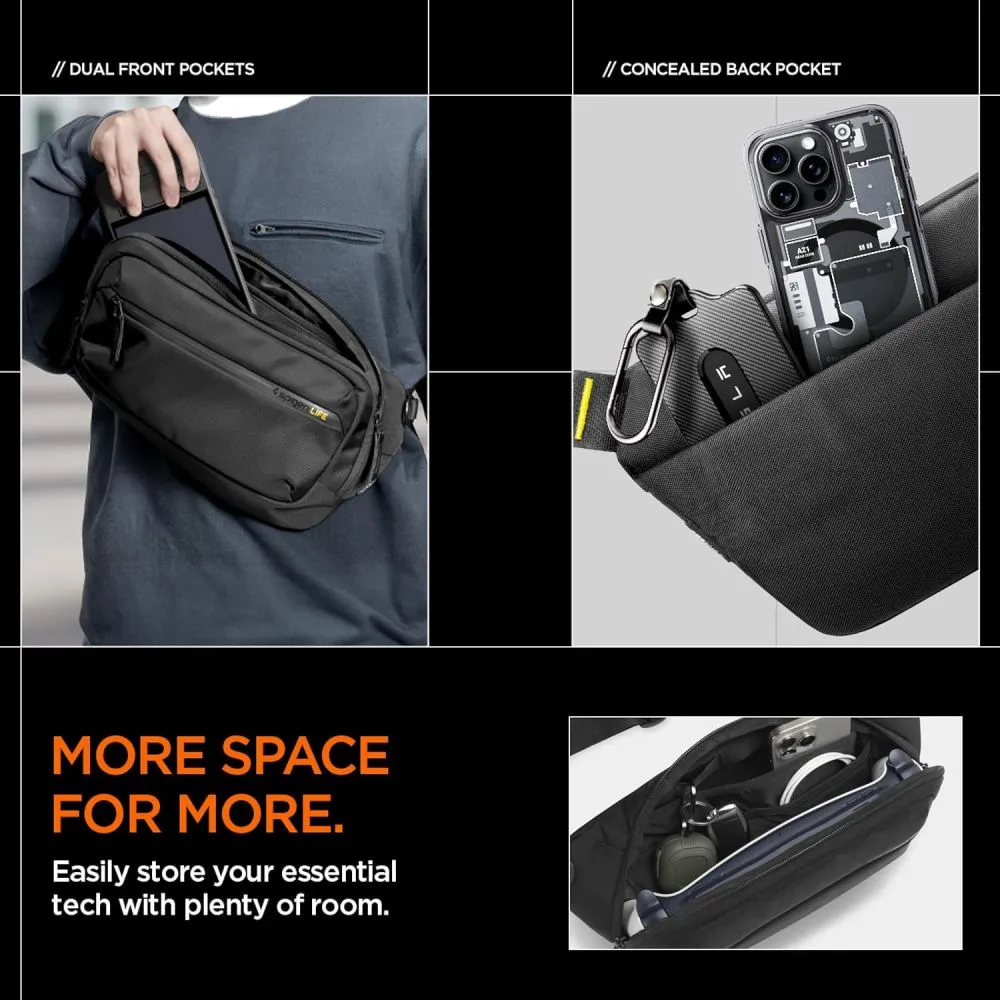 Tarvikud Other telefoni ümbris must SPIGEN KD410 SLING BAG KLASDEN