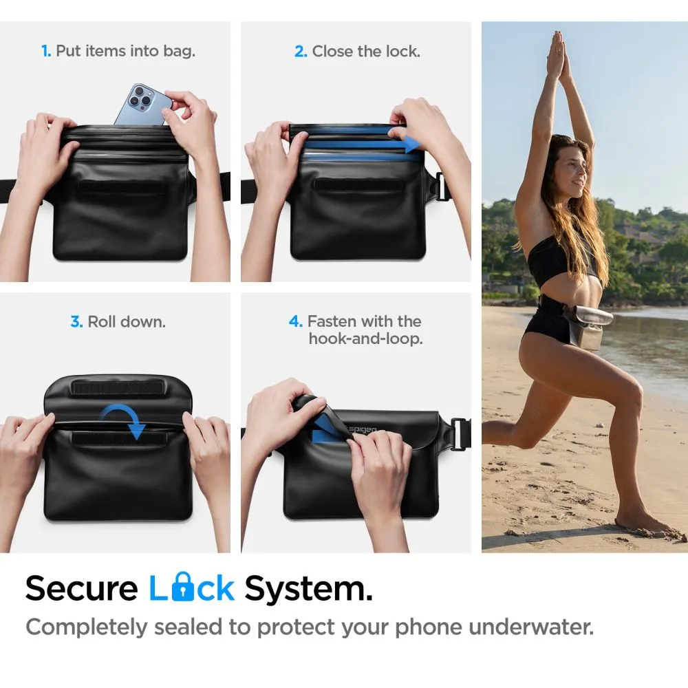 Tarvikud Other telefoni ümbris must SPIGEN A620 UNIVERSAL WATERPROOF WAIST BAG 2-PACK