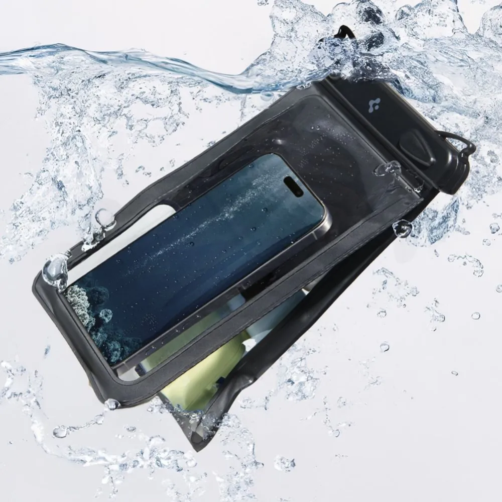  Dažādi SPIGEN A603 UNIVERSAL WATERPROOF CASE  melns