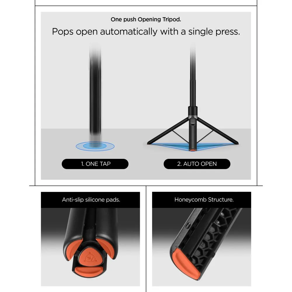 Tarvikud Other SPIGEN S581W MAGSAFE BLUETOOTH SELFIE STICK TRIPOD Telefonitarvikud must