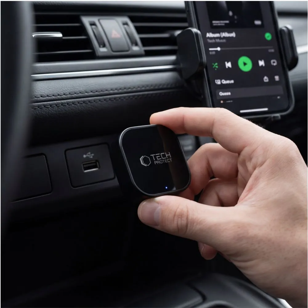 Dažādi TECH-PROTECT ULTRABOOST CA01 APPLE CARPLAY / ANDROID AUTO ADAPTER USB BLUETOOTH 5.4 Viedierīču melns