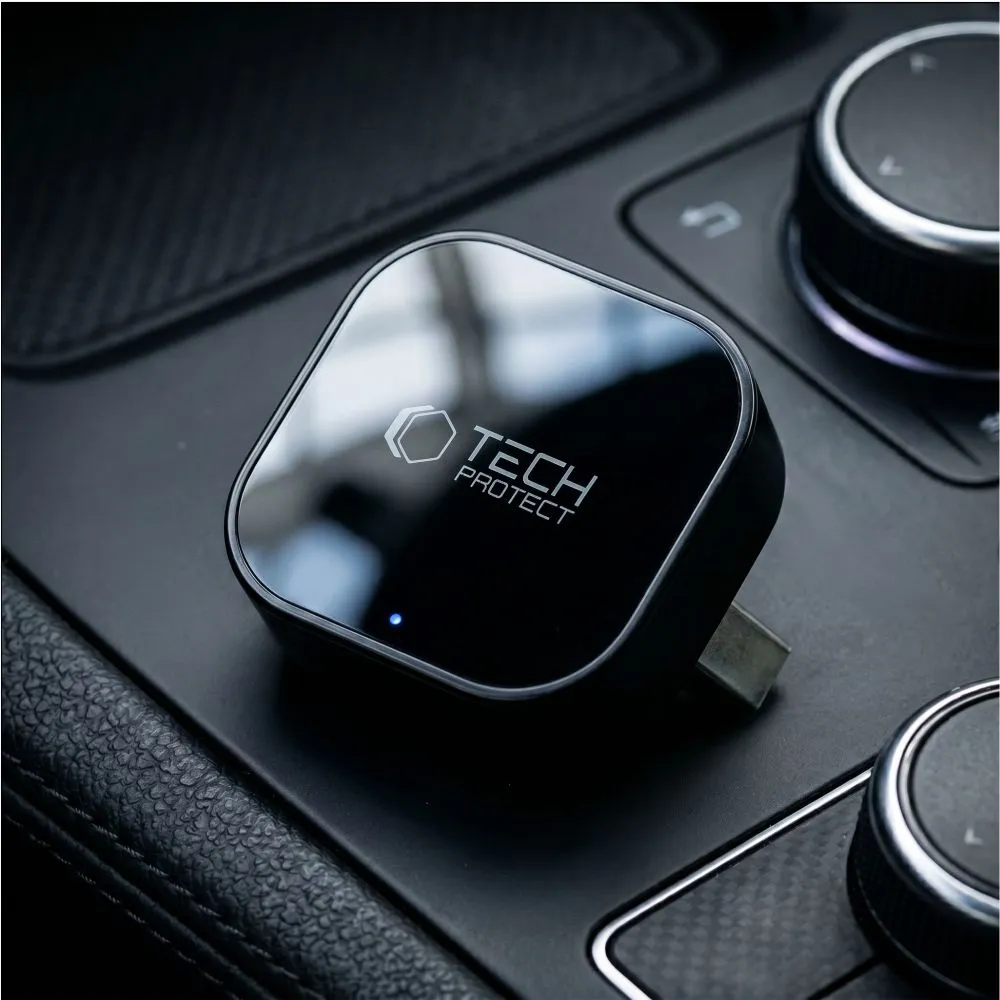 Dažādi TECH-PROTECT ULTRABOOST CA01 APPLE CARPLAY / ANDROID AUTO ADAPTER USB BLUETOOTH 5.4 Viedierīču melns