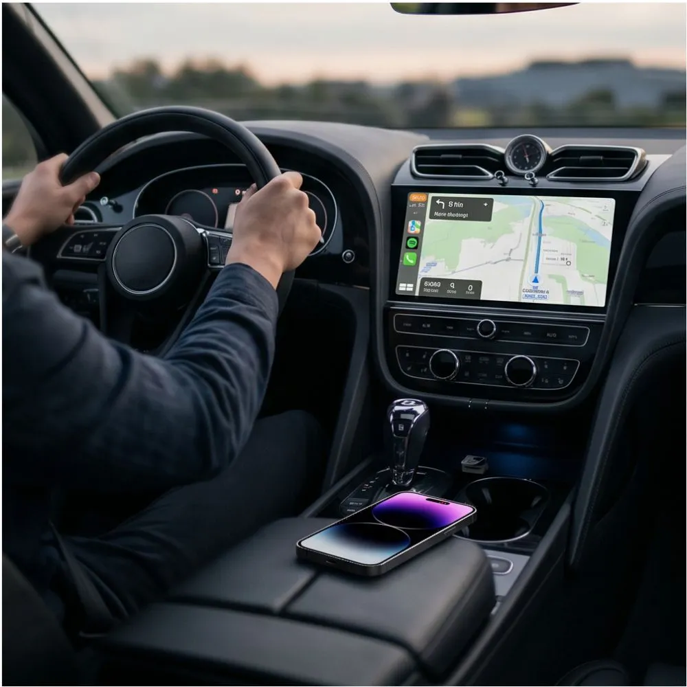 Dažādi TECH-PROTECT ULTRABOOST CA01 APPLE CARPLAY / ANDROID AUTO ADAPTER USB BLUETOOTH 5.4 Viedierīču melns