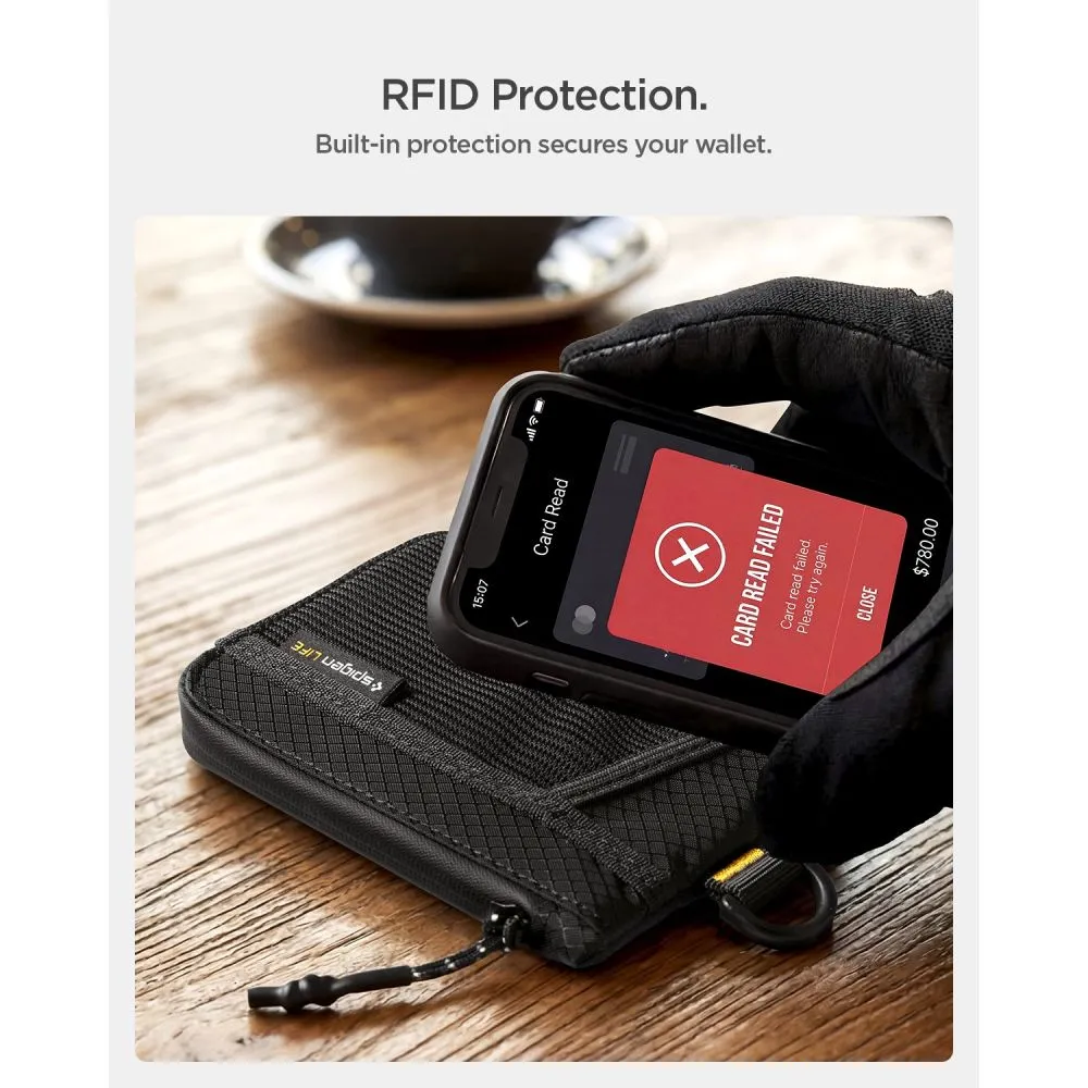 Dažādi SPIGEN LF300 SOFT RFID CARD HOLDER Viedierīču melns
