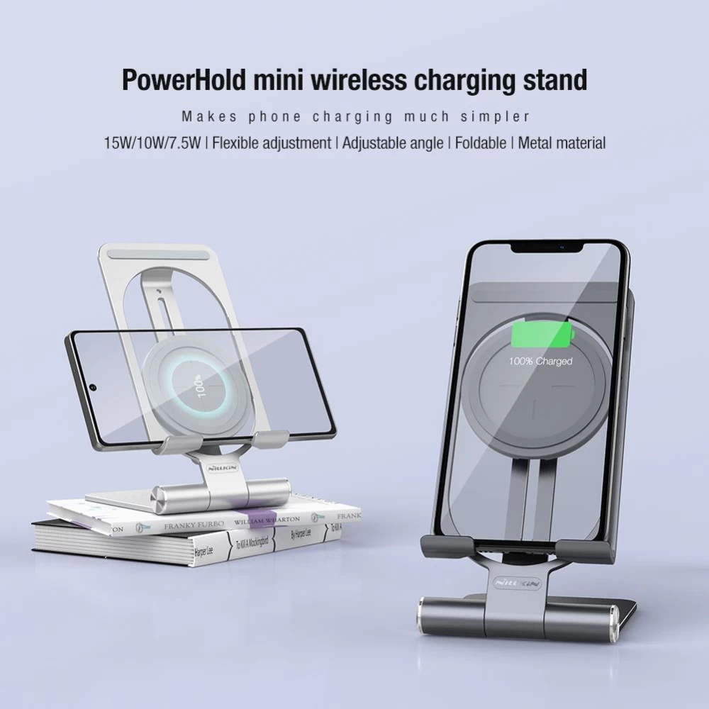 Priedai Other Nillkin PowerHold Mini Wireless Charging Stand  pilkas