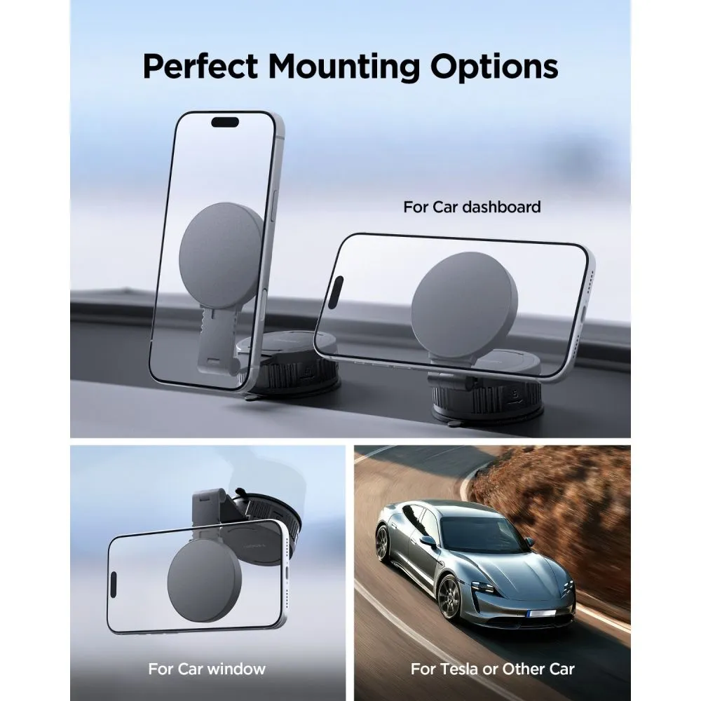 Tarvikud Other SPIGEN MFT35-1 MAGNETIC MAGSAFE DASHBOARD & WINDSHIELD SCREEN CAR MOUNT Telefonitarvikud