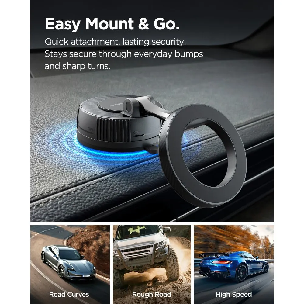 Tarvikud Other SPIGEN MFT36 VACUUMLOCK MAGNETIC MAGSAFE DASHBOARD CAR MOUNT Telefonitarvikud must