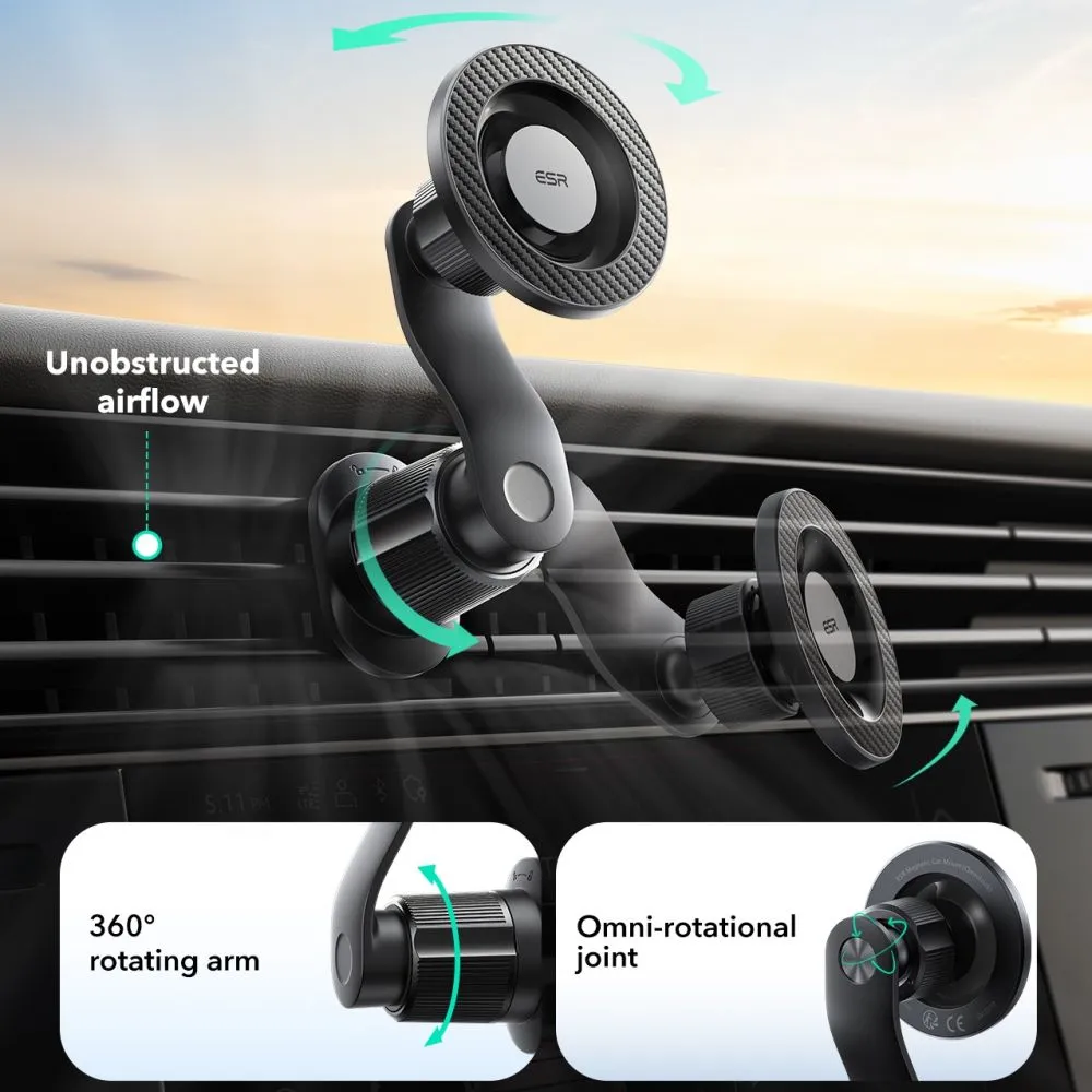 Puhelintarvikkeet Other ESR OMNILOCK MAGNETIC MAGSAFE VENT CAR MOUNT musta