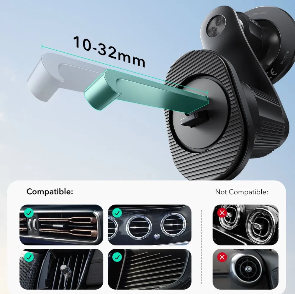 Puhelintarvikkeet Other ESR OMNILOCK MAGNETIC MAGSAFE VENT CAR MOUNT musta
