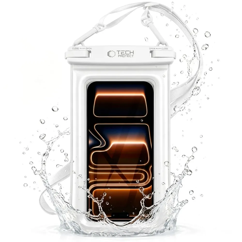 Puhelintarvikkeet Other suojakuori, suojakotelo valkoinen TECH-PROTECT UWC7 UNIVERSAL WATERPROOF FLOATING CASE 6.9 INCH