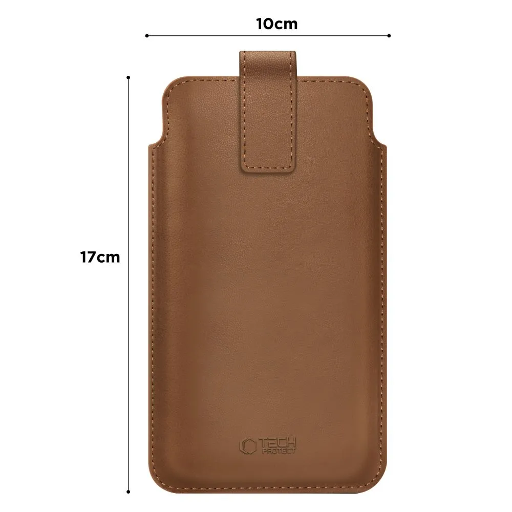 Priedai Other telefono dėklas rudas TECH-PROTECT SM65 UNIVERSAL PHONE POUCH 6.0-6.9 INCH